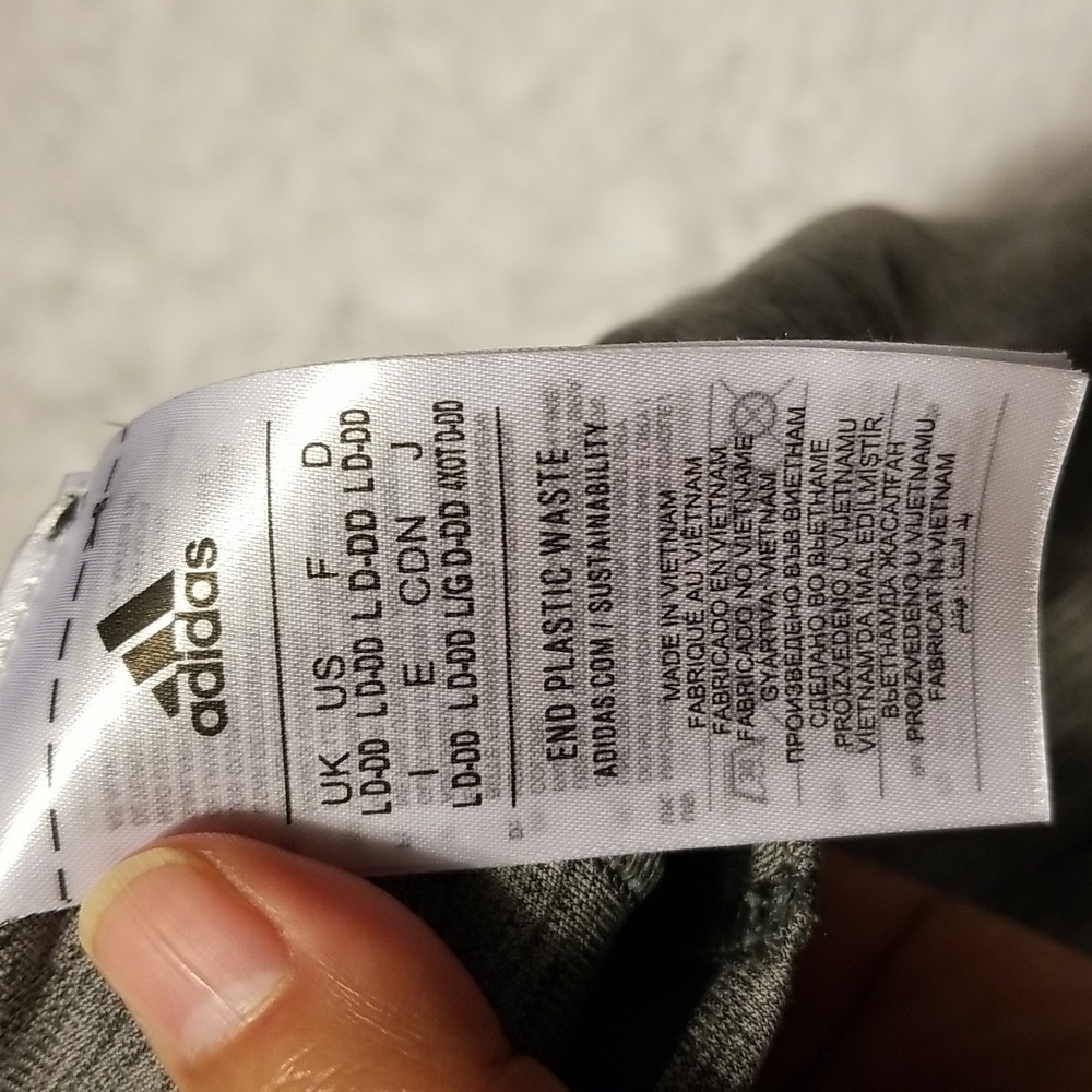NWT Adidas Training Medium Support Bra Sport Women's Size L Color Gray/Black - Picture 6 of 8
